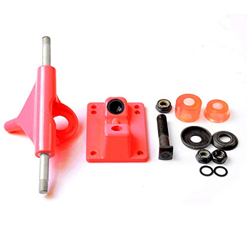 LOSENKA Crusier Skateboard Trucks 3.25-inch for 22-inch Fish Skateboard Aluminum Alloy Truck (2 Sets) (red)