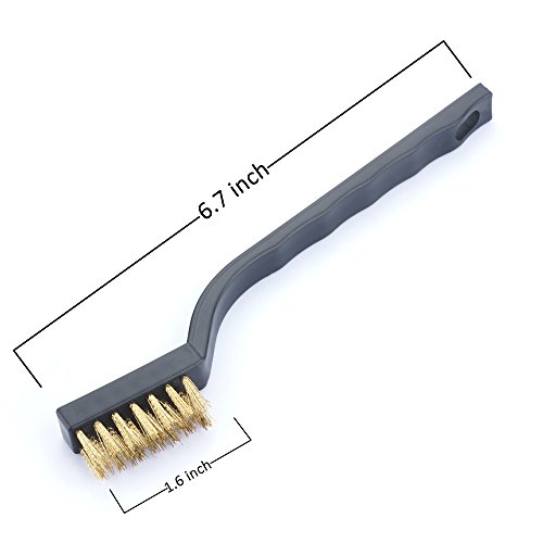 SUBANG 5 Pieces Car Cleaning Brush Set Including 2 Pieces Wheel Brush 16.5 inch Long Soft Wheel Cleaning Brush and 3 Pieces Wire Brush for Wheels Exhaust Tips Engine Bays Motorcycles