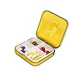 Sannysis Portable Mini 4 Slots Drug Medicine Pill Box Case Organizer (Orange)