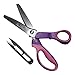 Handi Stitch Pinking Shears with Snippers - 9 inch/22.86cm Overall Length - Pink Handle Zigzag Fabric Scissors - Razor Sharp Stainless Steel Dressmaking Scissor for Sewing, Tailoring, Paper, Crafts