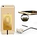 Qi iPhone Receiver Cloele Gen.-3 1000Mah Super Speed Ultra Slim 0.5 Mm Qi iPhone Wireless Charging Receiver Patch Module for iPhone 7 Plus 6 6 Plus, 6s 6s Plus 5s 5c (Gold) (2 Pack)