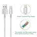 BESWASUD Phone Charger,3pack 6ft Extra Long Nylon Braided Cable Syncing and Fast Charging Cord Compatible iPhone,iPod, iPad More (Silver)