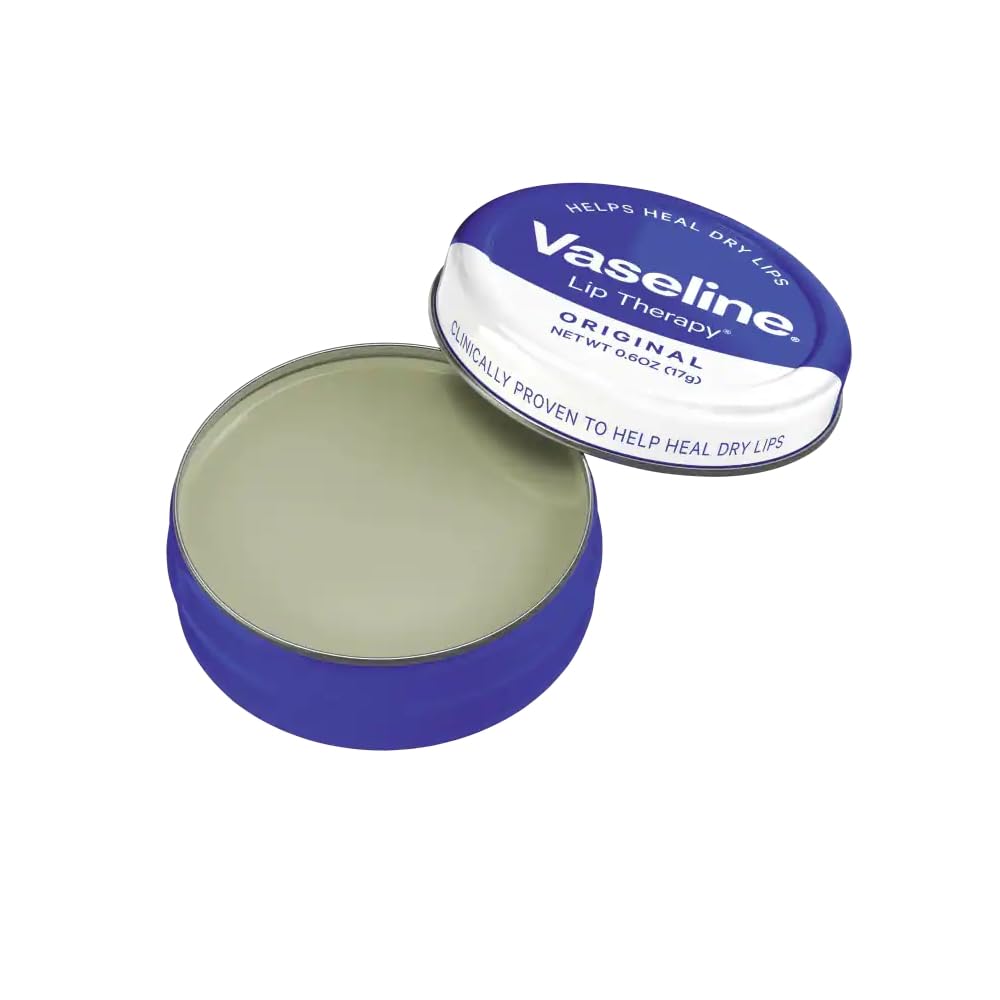 Vaseline Therapy Lip Balm Tin, Original, 0.6 Ounce (Pack of 3)