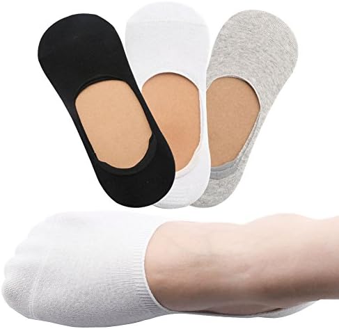 No Show Socks Women, AZB Low Cut Thin Liners Socks for Flats Non Slip-3 Pack NW001