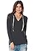 Alexander + David Womens V-Neck Hoodie Pullover Sweater - Light Raw Edge
