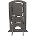 Little Partners Learning Tower Kids Step Stool | Chalkboard Limited Editon Adjustable Height Kitchen Helper (Earl Grey)