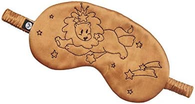 Leo Astrological Sign Natural Silk Sleep Mask, FENGLL Super Smooth Sleeping Eye Mask, Light Cool and Comfortable