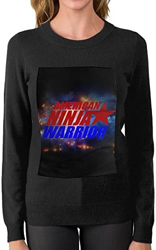 HFIEOTER Women's American Ninja Warrior 2016 Round Neck Sweater Girl Pullover