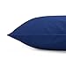 TILLYOU Cotton Toddler Pillowcases - 2 Pack Toddler Travel Pillowcases Machine Washable & Super Soft, 14x20 Inches, Navy Blue