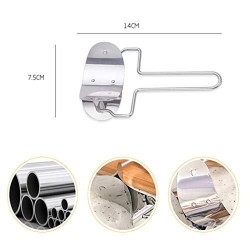Amaping Dumpling Maker Stainless Steel Empanada Ravioli Wraper Maker Machine Pastry Dough Cutter Manual Home Kitchen Baking Pastry Pressing Stamps Pattern Tools Machine (Silver) - Thumbnail 4