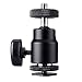 Hot Shoe Mount Adapter 1/4" Mini Ball Head Ring Light Adapter for Cameras, Camcorders, Smartphone, Gopro, LED Video Light, Microphone, Video Monitor, Tripod, Monopod-Black primary