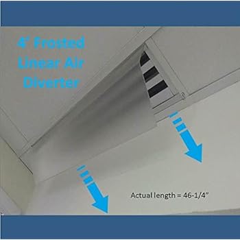 air diverters diverter linear frosted actual vents vent ceiling diffuser strip 48x5 office heating