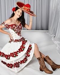 Black and Red Ruffle Off The Shoulder Ball Gown