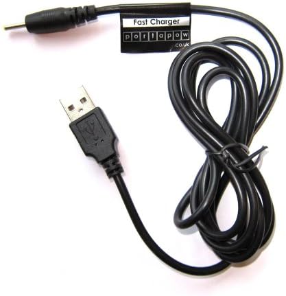PortaPow 250cm 5V 22AWG USB Charger Cable for Android Tablets Fuhu Nabi Arnova Momo8 etc
