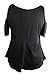 Chase Secret Womens Casual Crochet Off Shoulder Blouse Top Black Medium Black