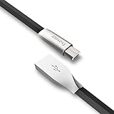 IMKEY Premium 6.5 Feet Tangle-Free Zinc-Alloy Micro USB 2.0 Sync Data Fast Charging Cable For Samsung Galaxy S7/ S6 / Edge, S4/ S3/ Note 5 / 4 / 2,Google Nexus,LG,HTC,Blackberry And More - (Black)