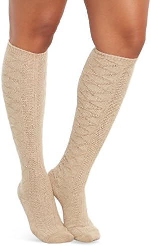 Cable Knit Knee-High Socks