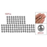 uxcell 100 Pcs Bicycle Replacement Silver Tone Steel Bearing Ball 6mm Diameter