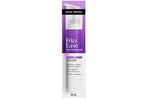John Frieda Frizz Ease Extra Strength Serum for Frizz-Free Hair, Ideal for Thick, Coarse Hair (50 mL)