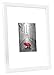 Americanflat 11x14 Picture Frame with Shatter-Resistant Glass - Use as 5x7 Frame with Mat or Display 11x14 Photo Without Mat - Signature Collection - Picture Frames for Wall Display - White
