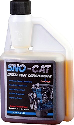 CleanBoostÂ® Sno-Catâ„¢ 16oz Anti Gel Fuel Treatment - Treats 240 Gallons of Diesel