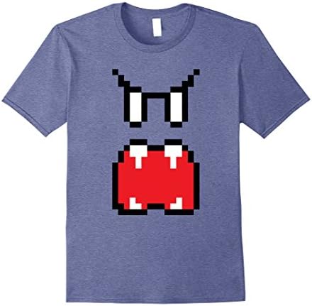 Mens Vintage Pixel Ghost Video Game for Men Women T-Shirt 2XL Heather Blue