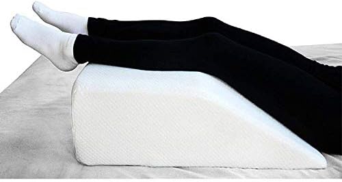 LEBEDO (Medium-Size) Orthopedic Elevating Foam Firm Leg Rest Wedge Pillow - Reduces Back Pain & Improves Circulation - Includes Removable Cover | Comfort Level- Firm | Pregnancy Leg Pillow