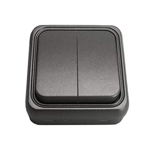BF BF-18 – Double interrupteur 18 surface 10 A 250 V Graphite Sac