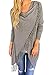 Viottiset Women's Tassel Hemn Open Front Blouse Coat Outwear Top 1-Gray L