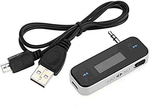 KinStore 3.5mm Car Wireless FM Transmitter For iPhone iPod Samsung Moto Nokia Dopot Mobiles with 3.5mm Jack MP3 PC Black