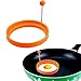Ozera 4 Pack Egg Rings, Orange Non-Stick Metal Round Egg Cooking Rings