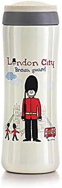 Queensense British Guard Vacuum Insulated Stainless Steel Water Bottle Double Wall 9.46 Ounce Beverage Bottle