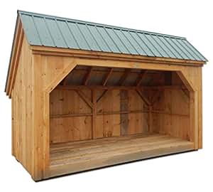 Amazon.com: Timber Frame Post and Beam Firewood Storage Shed Pre-Cut