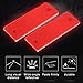 uxcell 10 Pcs Red Plastic Rectangular Stick-on Car Reflector Sticker