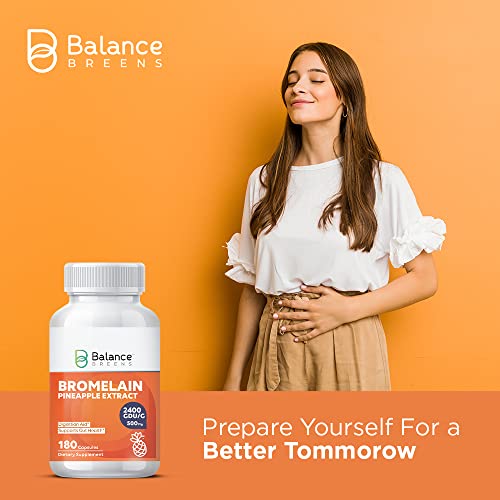 Bromelain Pineapple Extract Supplement 2,400 GDU/g 500mg 180