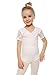 Arshiner Kids Girl O-Neck Short Sleeve Ballet Dance Leotard Lace Dancewear