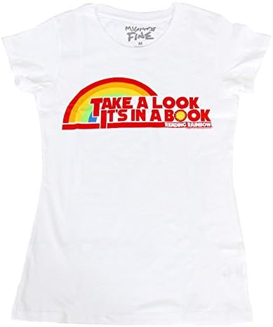 Reading Rainbow Take A Look Juniors White T-Shirt (Juniors X-Large)