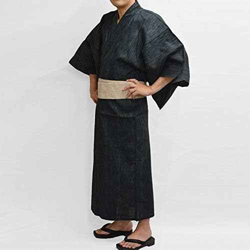 Amazon ワタツジン メンズ浴衣 紺カスリ 紺 日本 M 日本サイズm相当 浴衣 通販