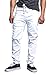 Victorious Mens Drop Crotch Jogger Twill Pants JG804 - WHITE - Large