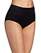 Warner's Women's No Wedgies No Worries Modern Brief Panty, Rich Black, 6