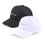 Pack of 2, Plaid Baseball Cap,Embroidery Hip Hop Dad Snapback Hat, Black, Navy, White, Beige,Grey