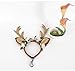 FLAdorepet Pet Cat Dog Elk Antler Deer Horn Headband Headwear Hat,Halloween Christmas Dog Reindeer Deer Costume Outfits for Small Medium Large Dogs Pet Hair Accessories Apparel Gifts