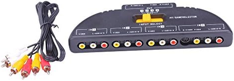 EMeskymall 4-Way RCA AV Audio Video Selector Switch Box Splitter