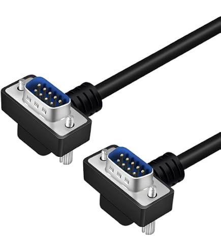 DTECH Câble Série DB9 RS232 Mâle Vers Femelle Null Modem 1,5m - Full Handshaking 7 Fils