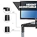 Halter Height Adjustable Monitor Stand – Corner Monitor Riser with Height Adjustable Feet – Office Storage Organizer, Shelf for Desktop, Printer, Screen, TV, Tablet Holder – Blackthumb 2