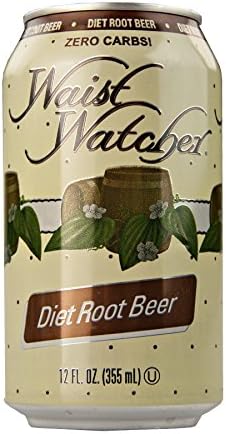 Waist Watcher Caffeine-Free Diet Root Beer, 12 Oz. Cans (Case of 24)