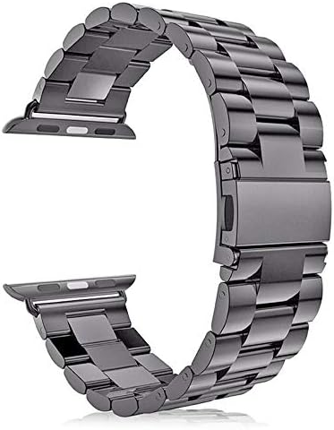 Seinit Stainless Steel Watch Band Replacement Strap Compatible with Apple Watch Series 6/5/4/3/2/1 44mm/42mm, Space Gray