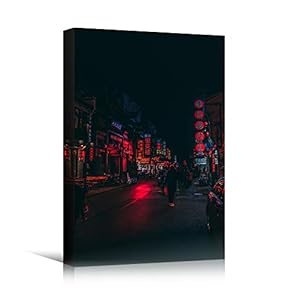 signwin Canvas Wall Art Street View Cityscape Colorful...