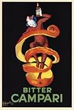Leonetto Cappiello Bitter Campari Vintage Alcoholic Liqueur Advertising Art Print Poster 24x36 inch