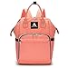 Designer Baby Diaper Bag Backpack - Multi Function Waterproof Portable Travel Nappy Bags for Boy Girl Newborn Baby Care Cute Eco Large Small and Mini Mom Tote Bag (Orange)